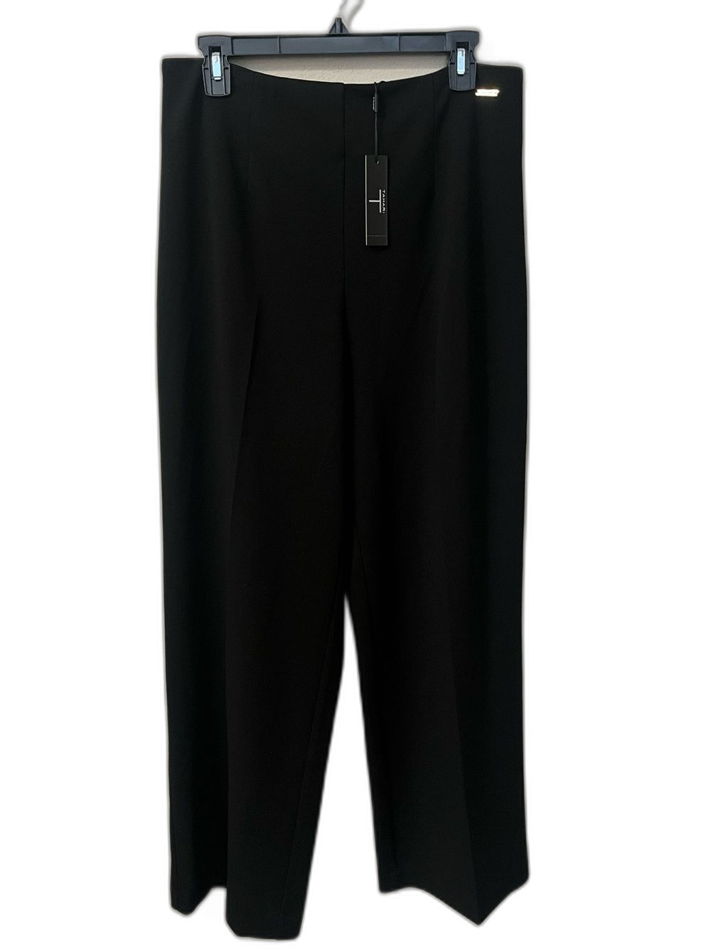 T Tahari Black High Rise Wide-Leg Women's Pants Office Classic Chic Tailored NWT